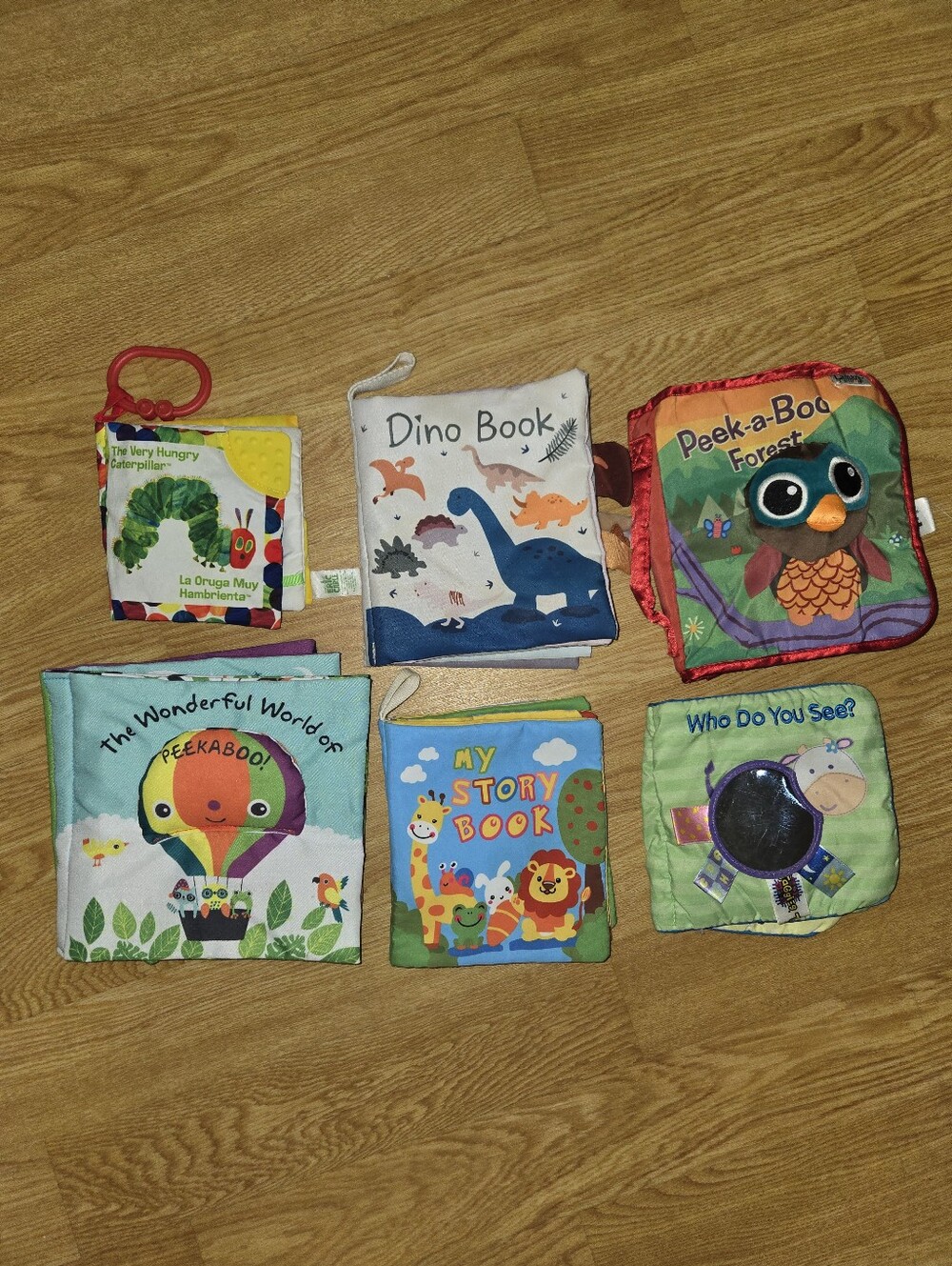 Cloth Soft Baby Peek-a-Boo Crinkle Books Lot